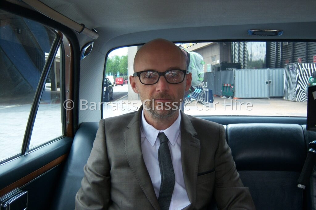 Moby in jmo 9k during filming of the music video ‘lie down in darkness’ in london 2011